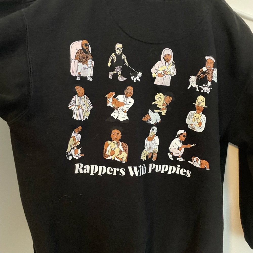 Rappers With Puppies graphic hoodie